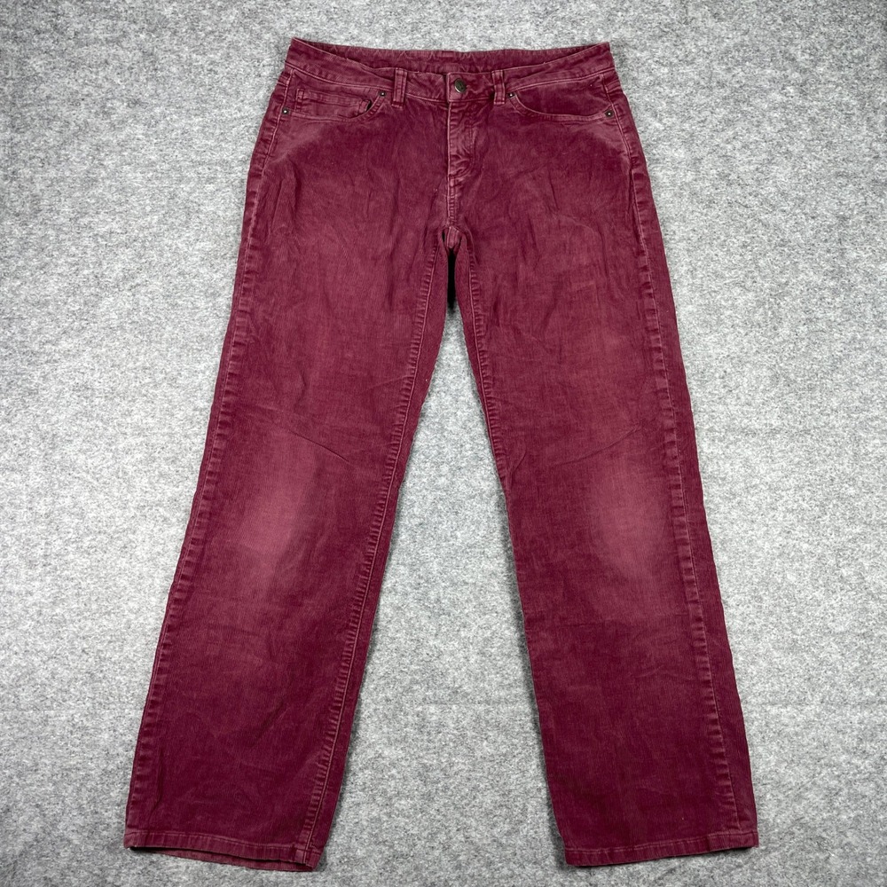 Patagonia Corduroy Pants Womens 28 Short Burgundy Straight Leg Organic Outdoor